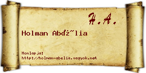 Holman Abélia névjegykártya